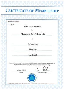 CIF Certificate of Memership 2016